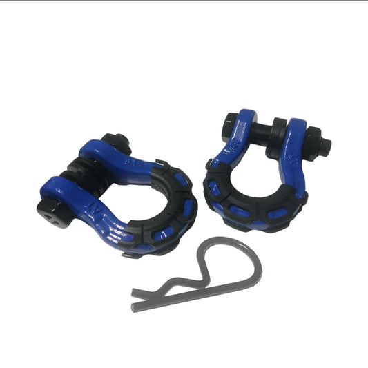 8 TONNE 4X4 RATED RECOVERY SHACKLES | PAIR (BLUE)
