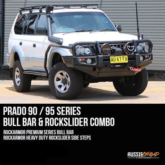 Prado 90 Series Bull Bar + Rocksliders Combo