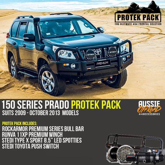 Prado 150 Series 09 - Oct 2013 Protek Pack - Bull Bar, Winch, Spotties