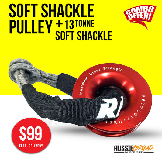 Soft Shackle Pulley + 13 tonne Soft Shackle